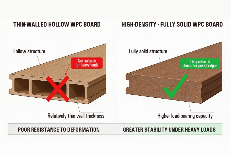 High strength WPC decking