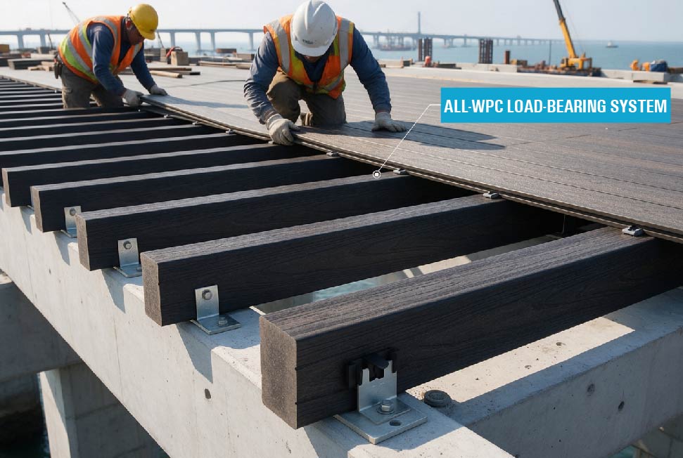 WPC decking and joists